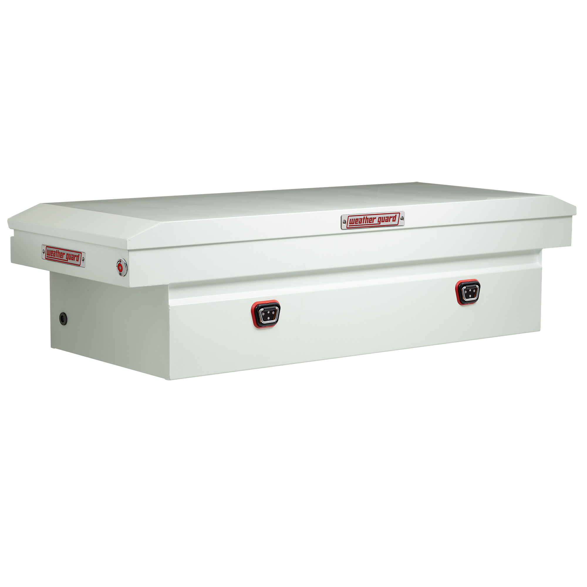 WEATHER GUARD 116-3-04 Steel Saddle Tool Box, 15.5 Cu Ft, Extra Wide, White Powder Coat, Tamper Resistant Lock thumbnail 9