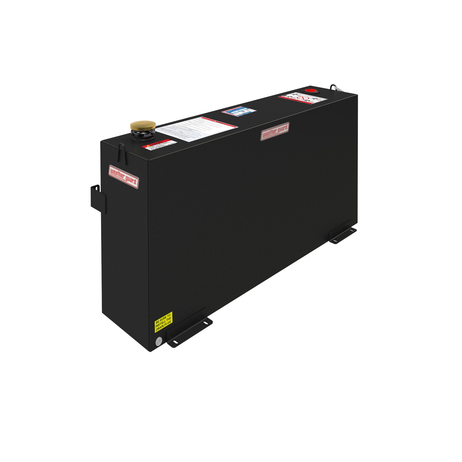 WEATHER GUARD 50 Gal Column Transfer Tank 359-5-02, Black Steel, Diesel/Hydraulic Fluid, Vented Cap thumbnail 0