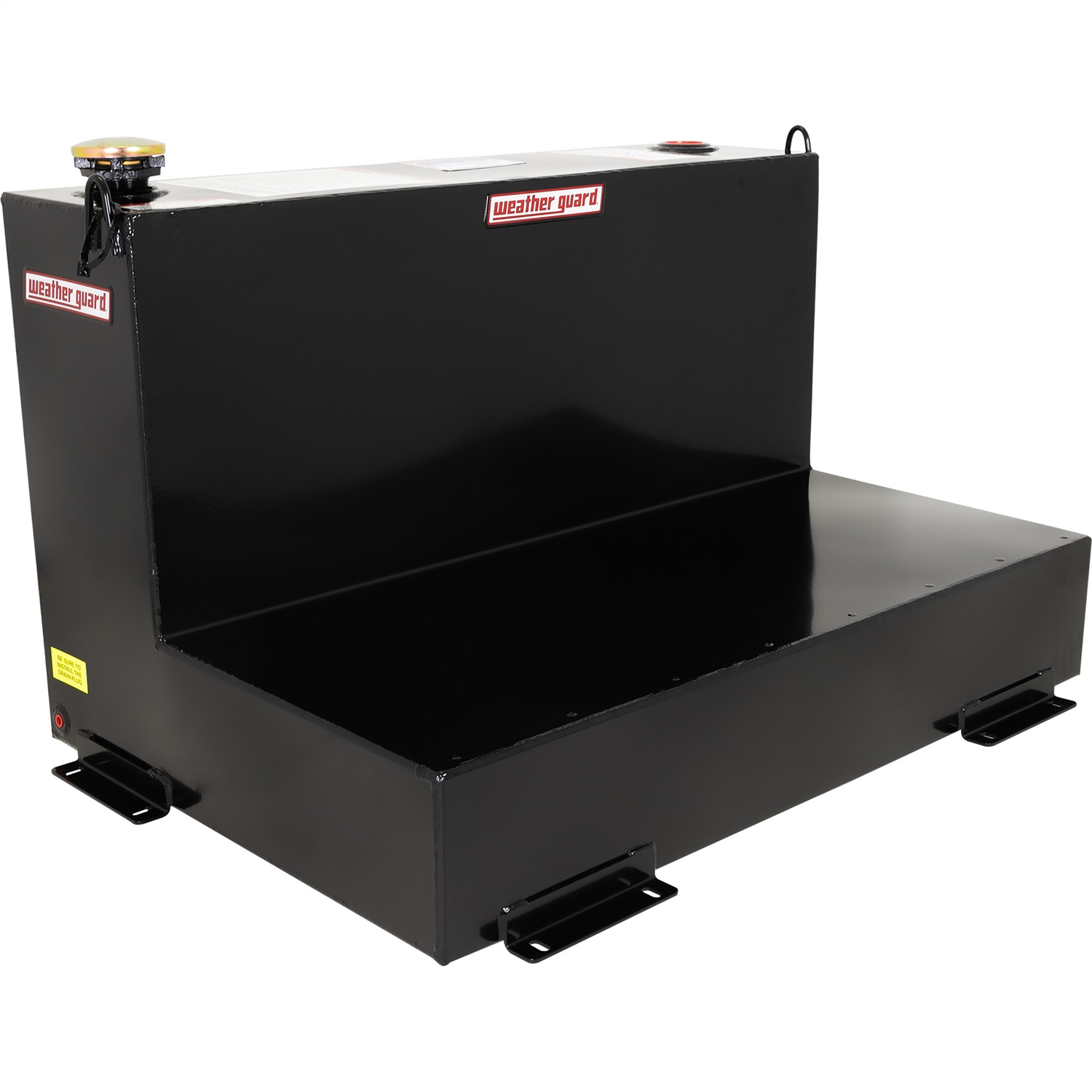 WEATHER GUARD 75 Gal L-Shape Transfer Tank 352-5-02, Diesel/Hydraulic Fluid, Vented Cap, Interior Baffle, Black thumbnail 0