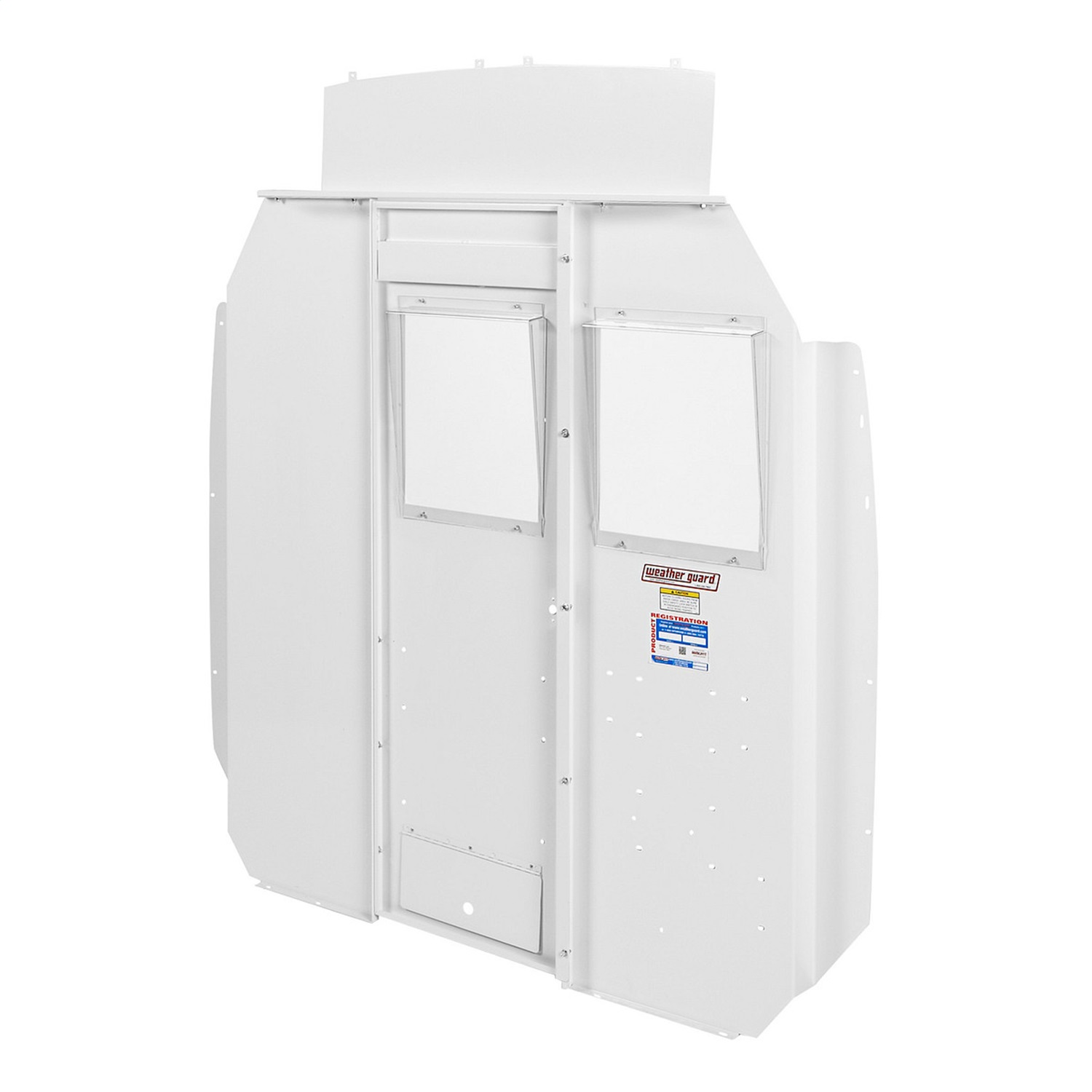 WEATHER GUARD 96321-3-01 High-Roof Van Bulkhead Window, 74.5"H x 68.75"W x 4"D, White Steel Powder Coat thumbnail 0