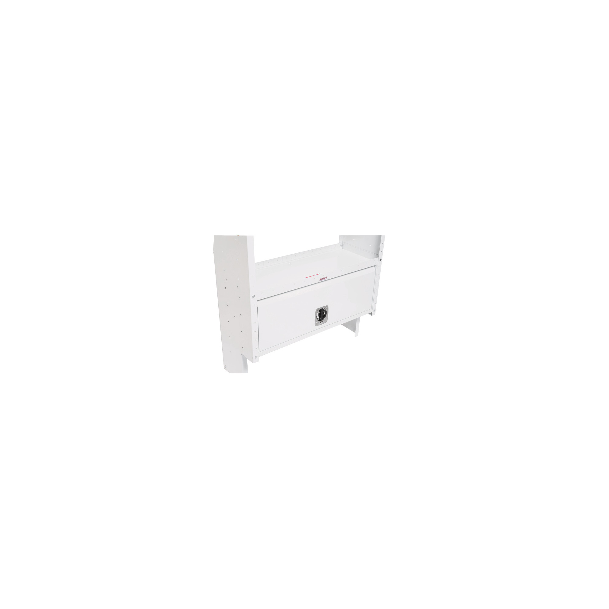 WEATHER GUARD 42"W x 17"H x 16"D Secure Storage Module 9040-3-01, White Steel Van Storage with Heavy Duty Lock thumbnail 0