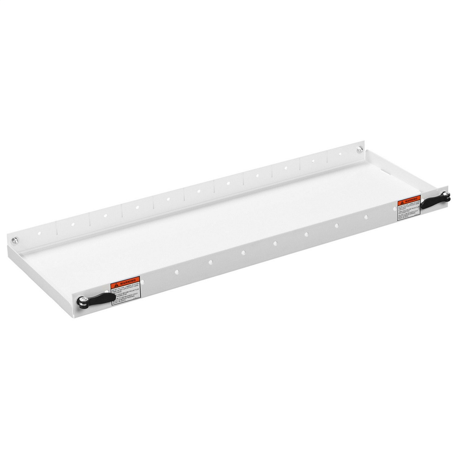 Weather Guard 36" x 10.5" x 2" Steel Accessory Shelf 9123-3-01, White Powder Coat Van Storage with Adjustable Dividers thumbnail 0