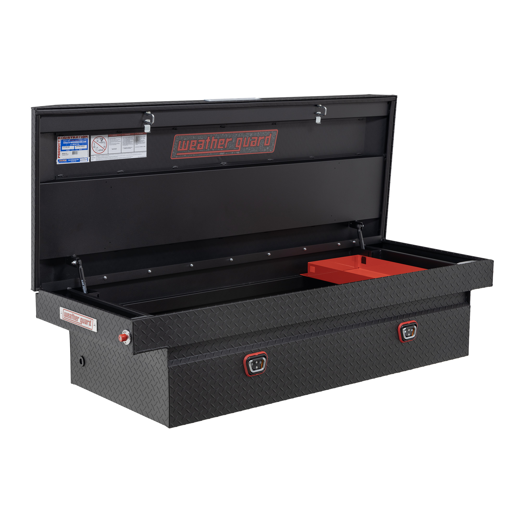 Weather Guard 617 Steel Accessory Divider Tray, 26.5" x 14" x 3", Red Powder Coat, Van Storage System thumbnail 2