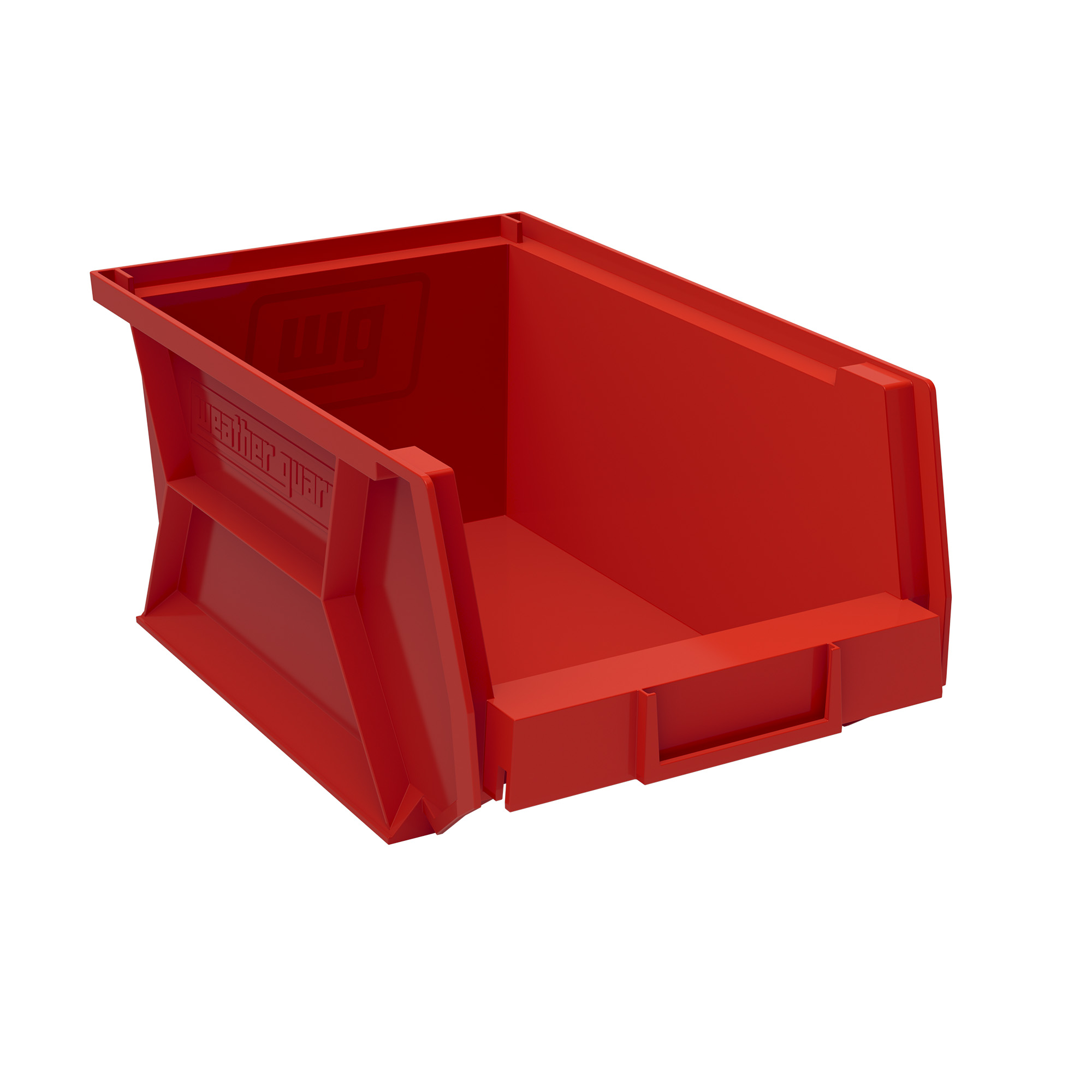 Weather Guard 9859-7-02 Van Storage Bin Set, 6.0 x 6.598 x 15.413, Red Plastic Bins for Van Shelving (3-Pack) thumbnail 1
