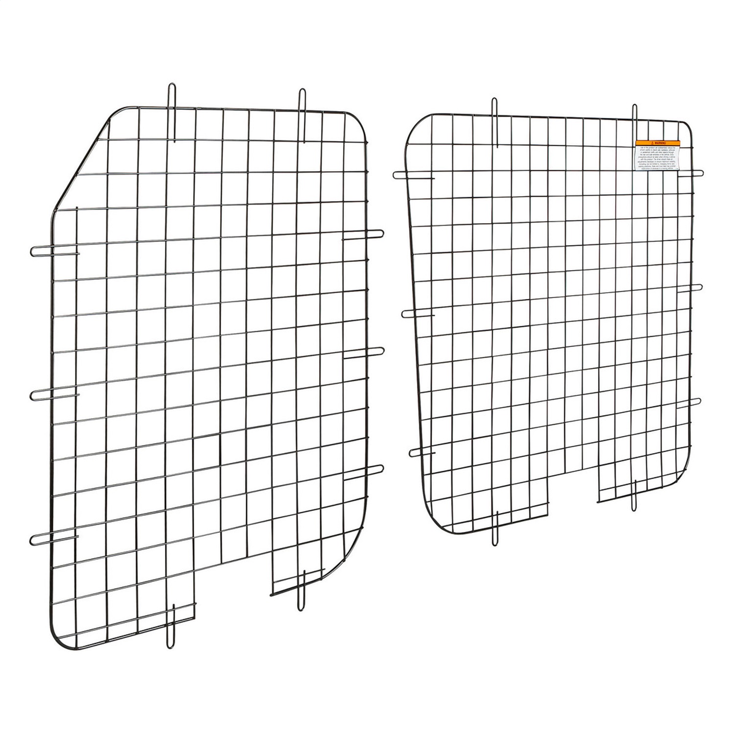 Weather Guard 88060 7 Gauge Steel, 20.5"H x 27"W Rear Door Window Screens, Black Powder Coat, Low Roof Van thumbnail 0