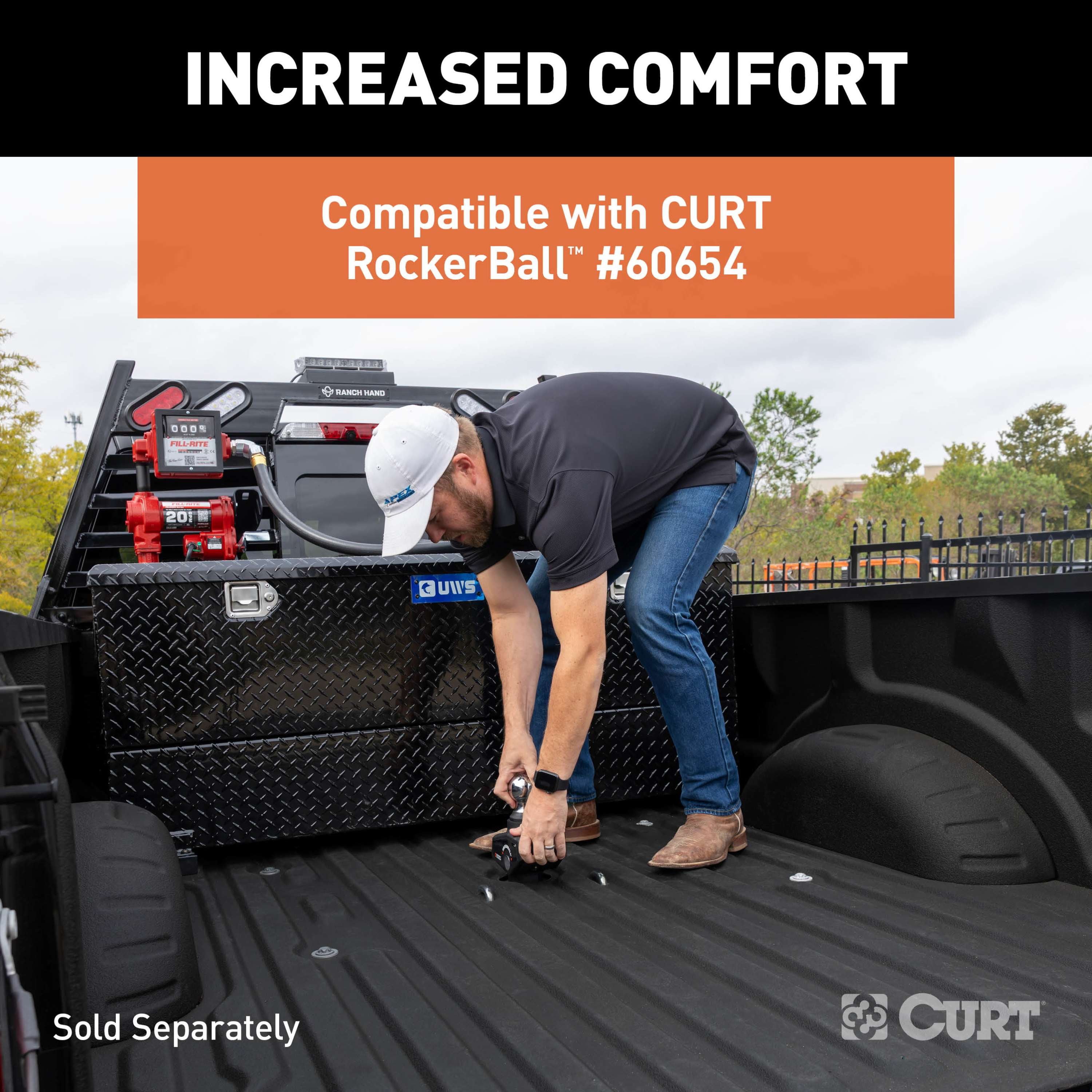 CURT 60705 38K GTW, 9.5K Vertical PowerHaul Double Lock Gooseneck Hitch, Fits Ram 2500/3500 thumbnail 6