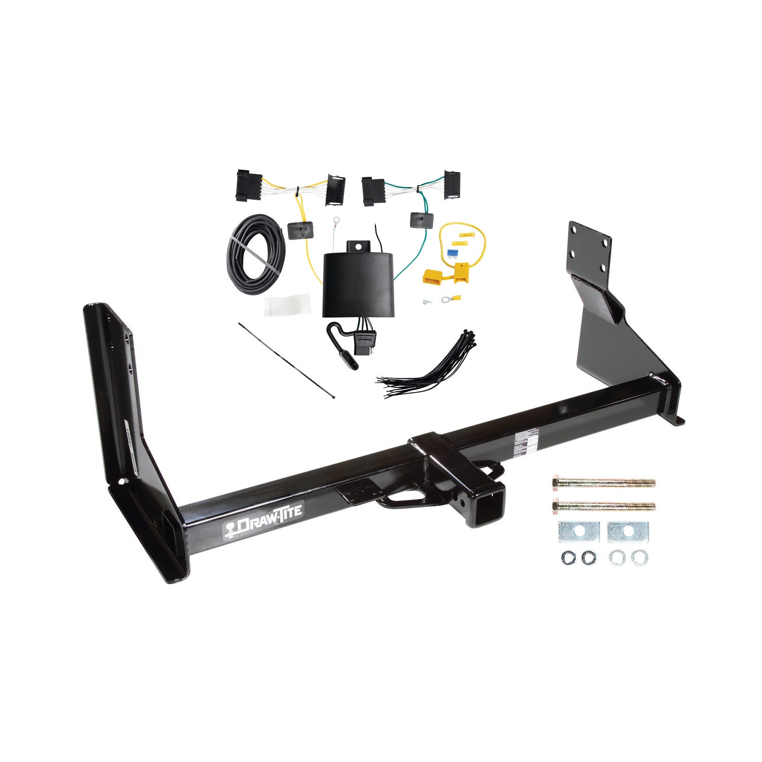 2019-2021 Mercedes-Benz Sprinter 2500 w/Factory Step Bumper Excluding Models w/30-3/8 Frame Width Draw-tite Class 3 Trailer Hitch, 2 Inch Square Receiver Bundle w/ Plug-n-Play T-One Wiring Harness thumbnail 0