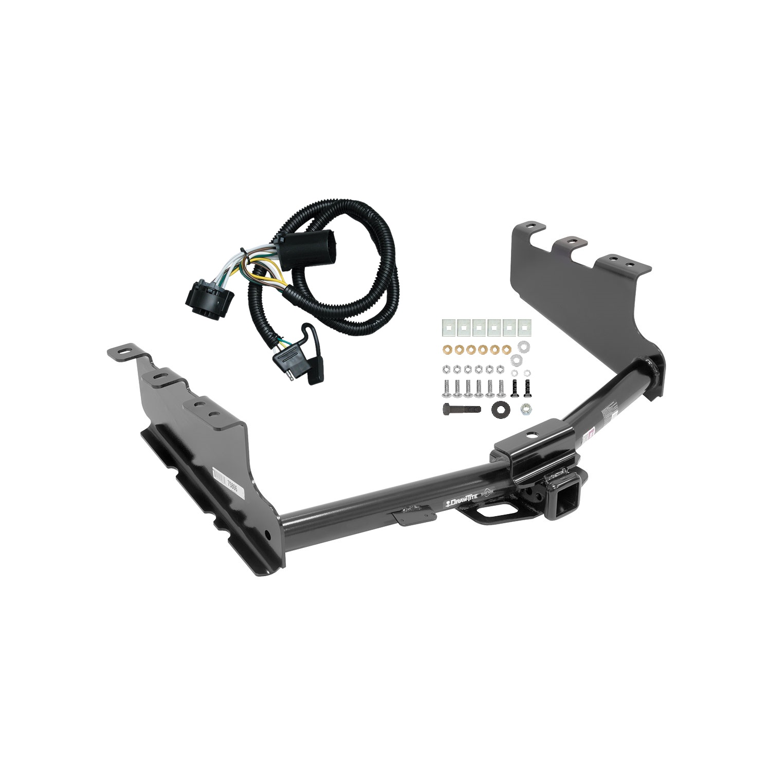 2014-2018 GMC Sierra 1500 LD (Old Body Style) Draw-tite Class 4 Trailer Hitch, 2 Inch Square Receiver Bundle w/ Plug-n-Play T-One Wiring Harness thumbnail 0