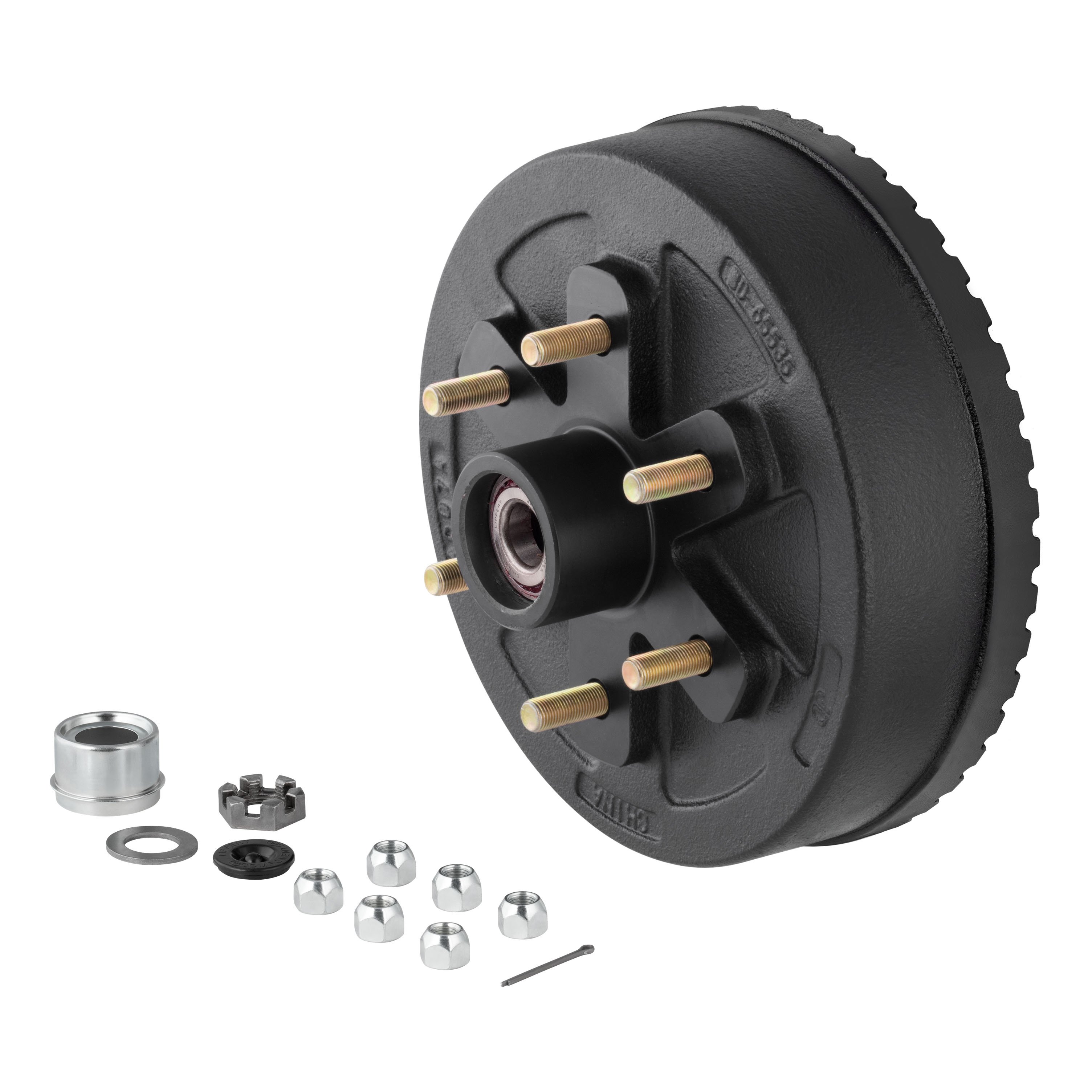 Lippert 2025077656 ABS 10" Brake Hub Kit, 4,400-lb Axle, 6 on 5-1/2" Bolt Pattern, 1/2" Stud, Pre-Greased thumbnail 1