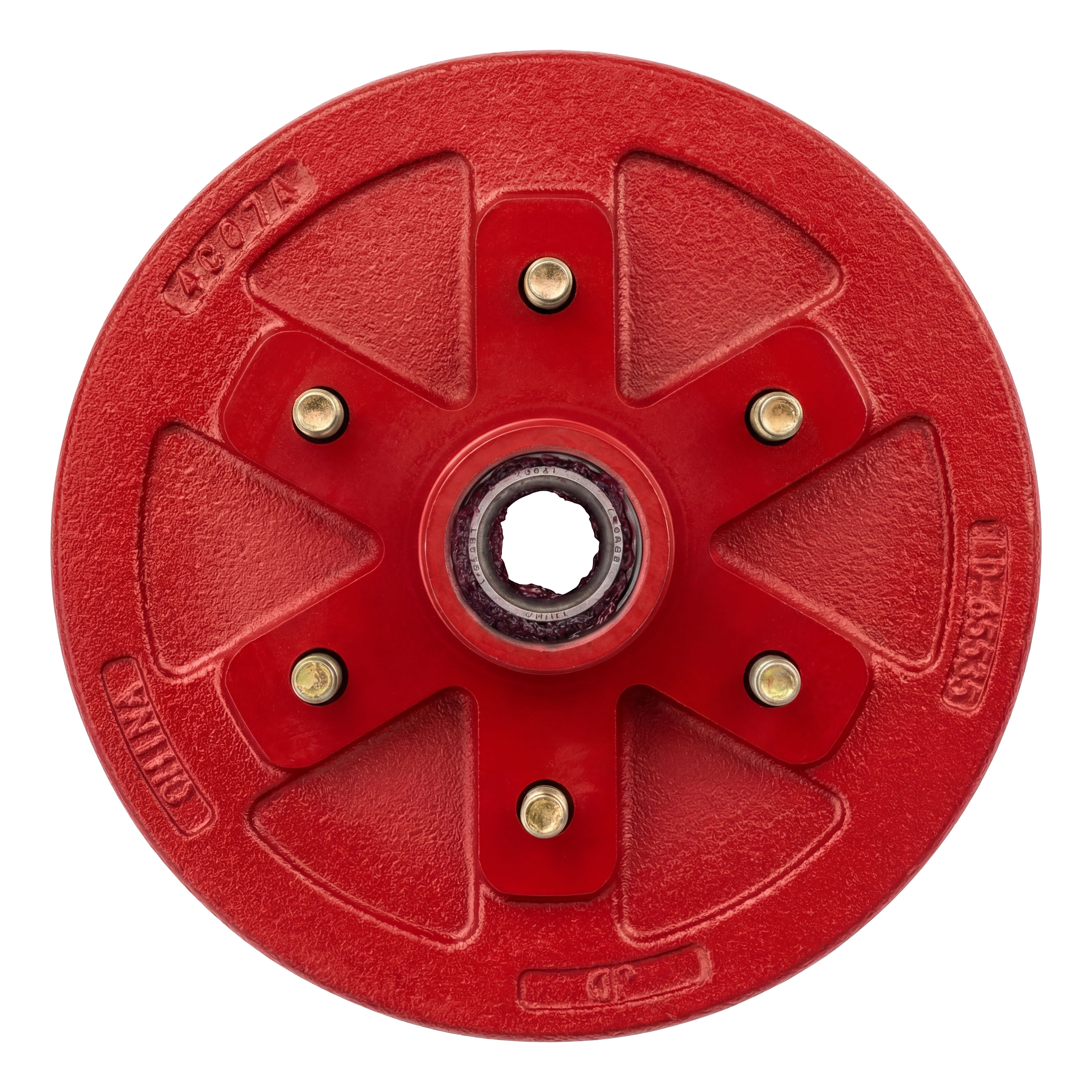 Lippert 2025077658 ABS 10" Red Brake Hub Kit, 4,400-lb. Axles, 6 on 5-1/2" Bolt Pattern, 1/2" Stud, Pre-Greased Bearings thumbnail 2