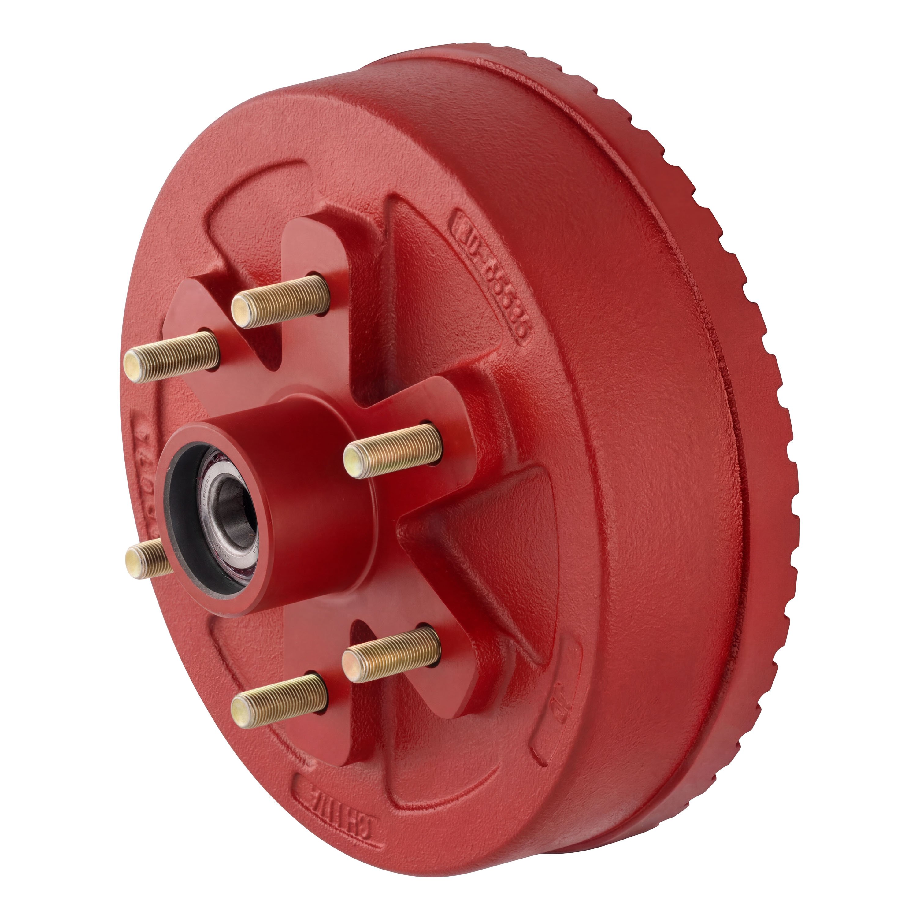 Lippert 2025077658 ABS 10" Red Brake Hub Kit, 4,400-lb. Axles, 6 on 5-1/2" Bolt Pattern, 1/2" Stud, Pre-Greased Bearings thumbnail 6