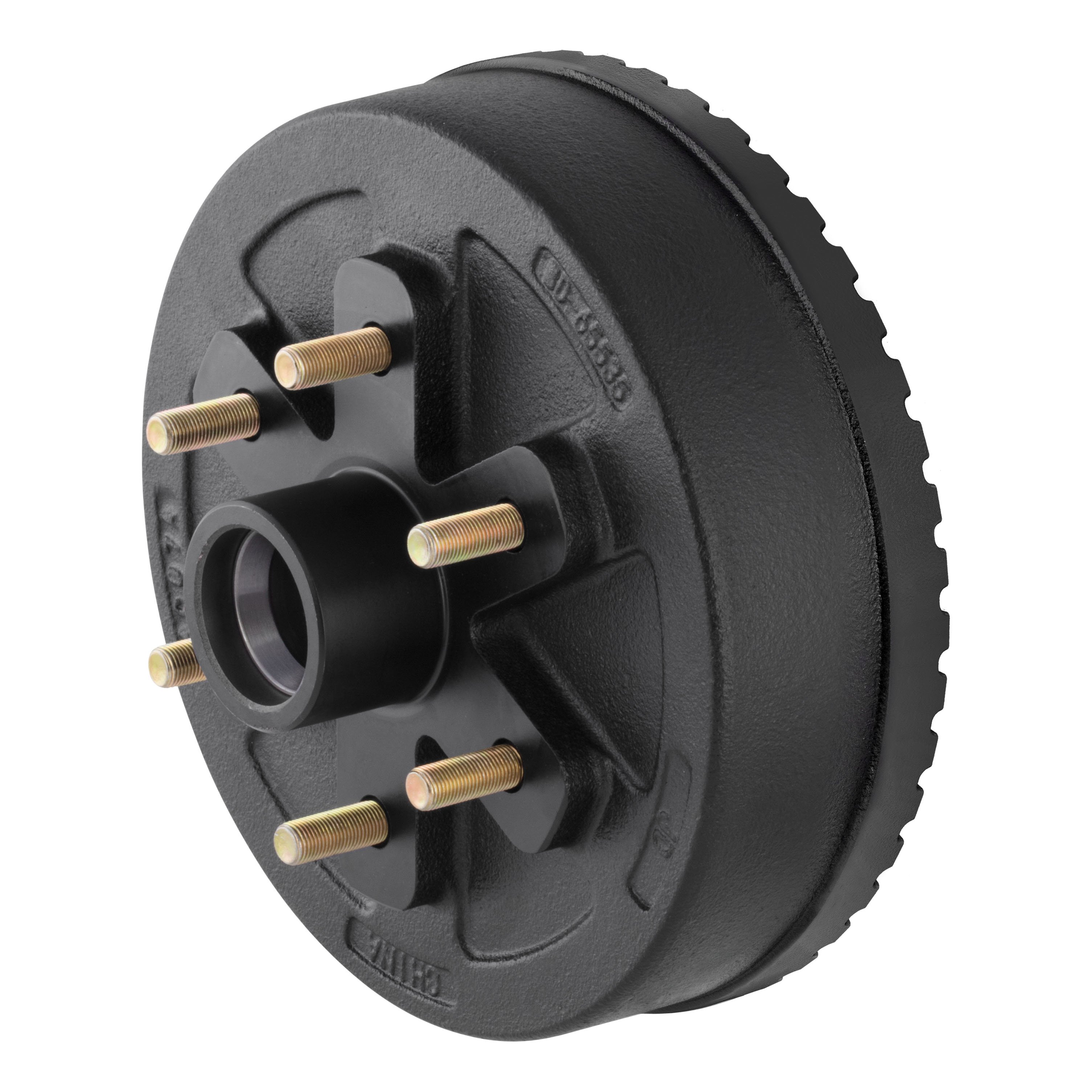 Lippert 2025077655 ABS 10" Black Brake Hub, 4,400-lb. Axles, 6 on 5-1/2" Bolt Pattern, 1/2" Studs, Races Included thumbnail 1