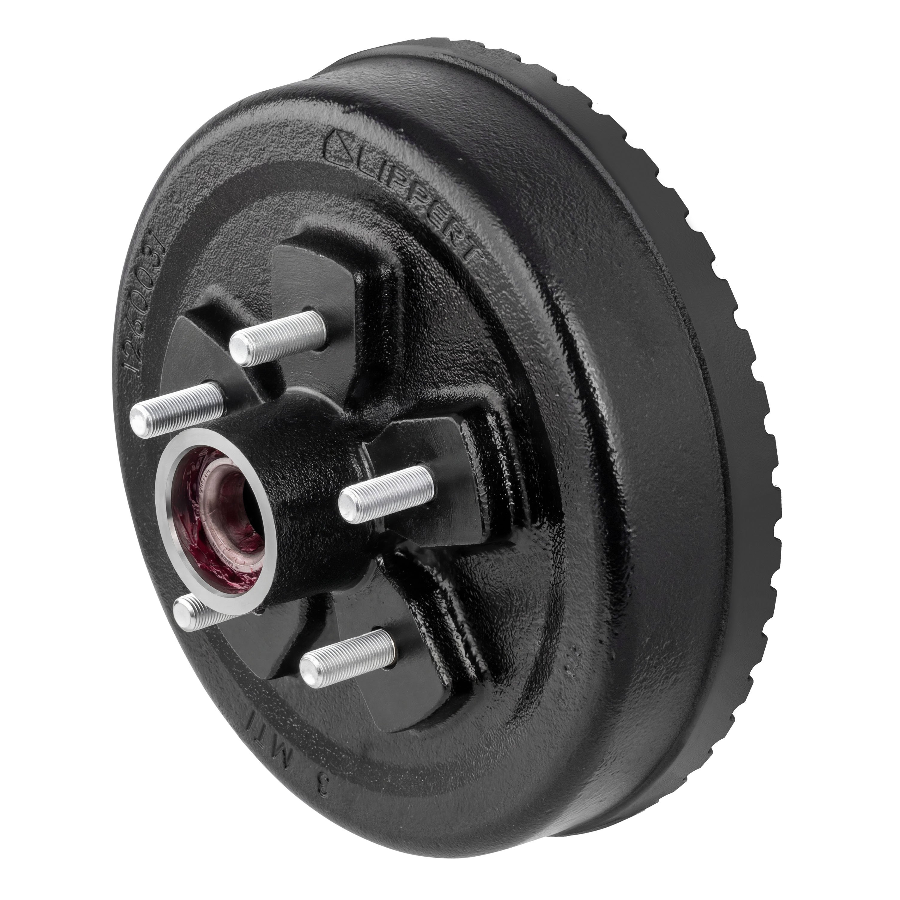 Lippert 2025077652 ABS 10" Black Brake Hub Kit, 3,500-lb Axle, 5 on 4-1/2" Bolt Pattern, 1/2" Stud, Pre-Greased Bearings thumbnail 6