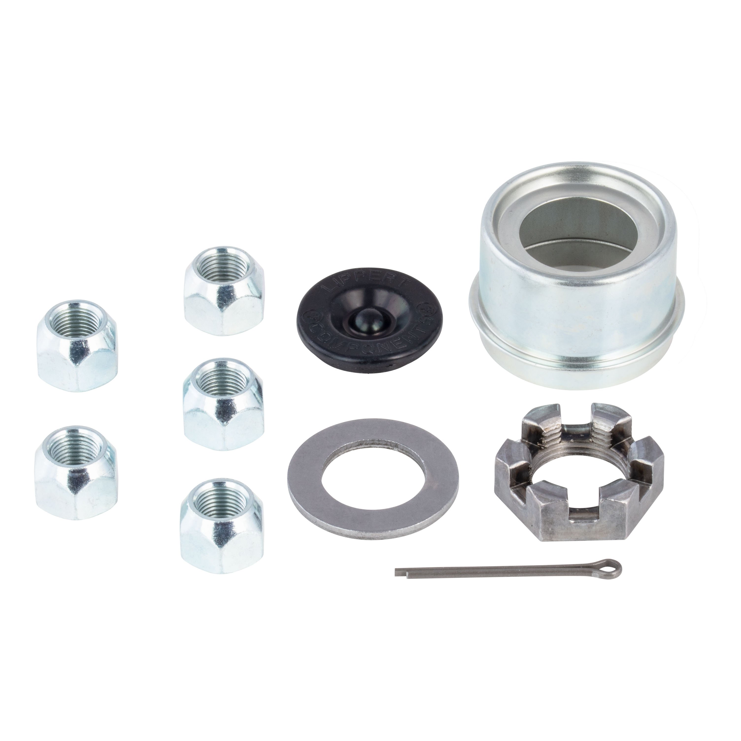 Lippert 2025077652 ABS 10" Black Brake Hub Kit, 3,500-lb Axle, 5 on 4-1/2" Bolt Pattern, 1/2" Stud, Pre-Greased Bearings thumbnail 7