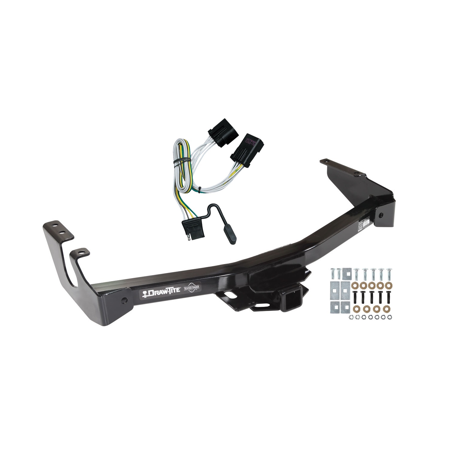 2001-2003 Dodge Ram 2500 Van Except w/Factory Step Bumper Draw-tite Class 4 Trailer Hitch, 2 Inch Square Receiver Bundle w/ Plug-n-Play T-One Wiring Harness thumbnail 0