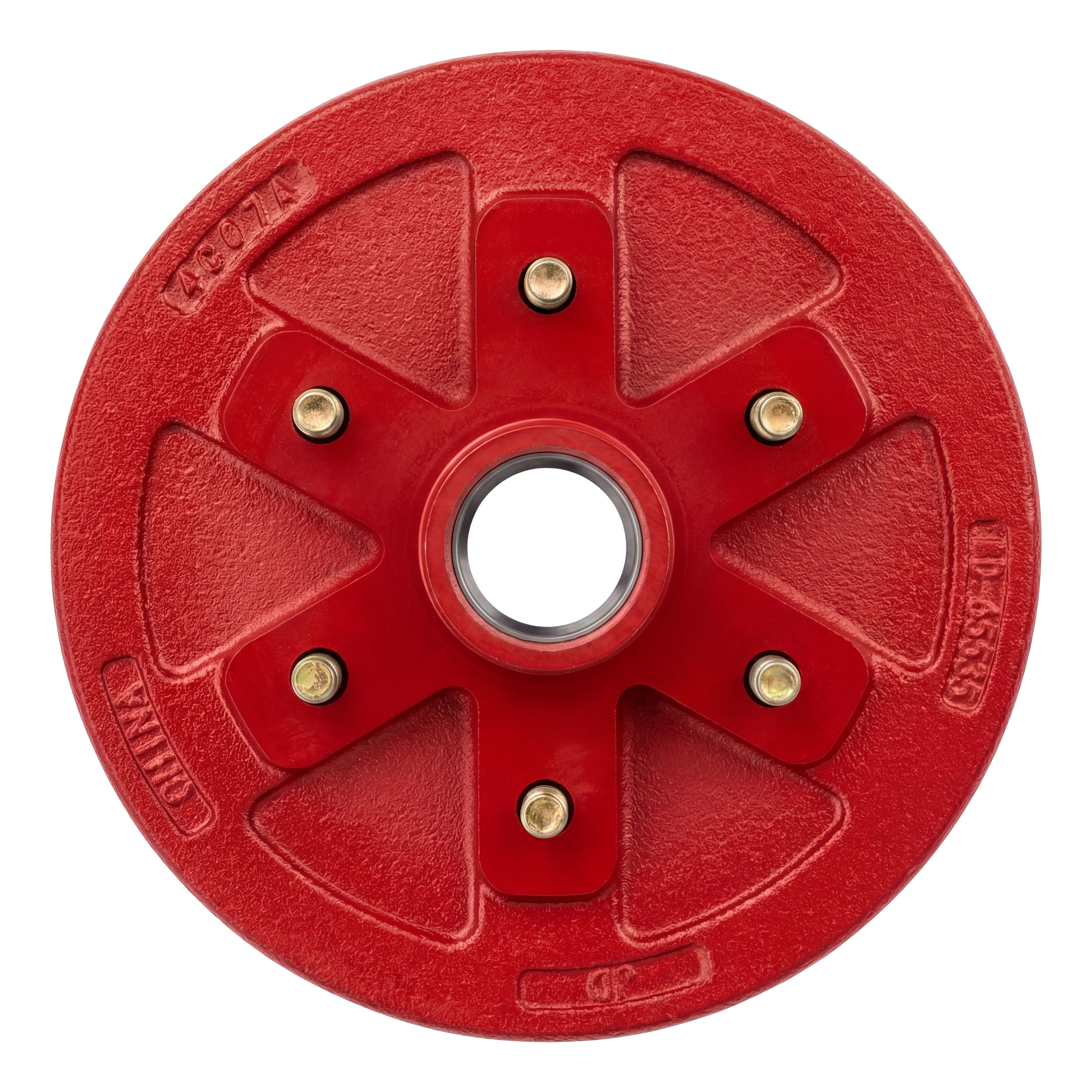 Lippert 2025077657 ABS 10" Red Brake Hub, 4,400-lb Axles, 6 on 5-1/2" Bolt Pattern, 1/2" Studs, Races & Wheel Studs Included thumbnail 1