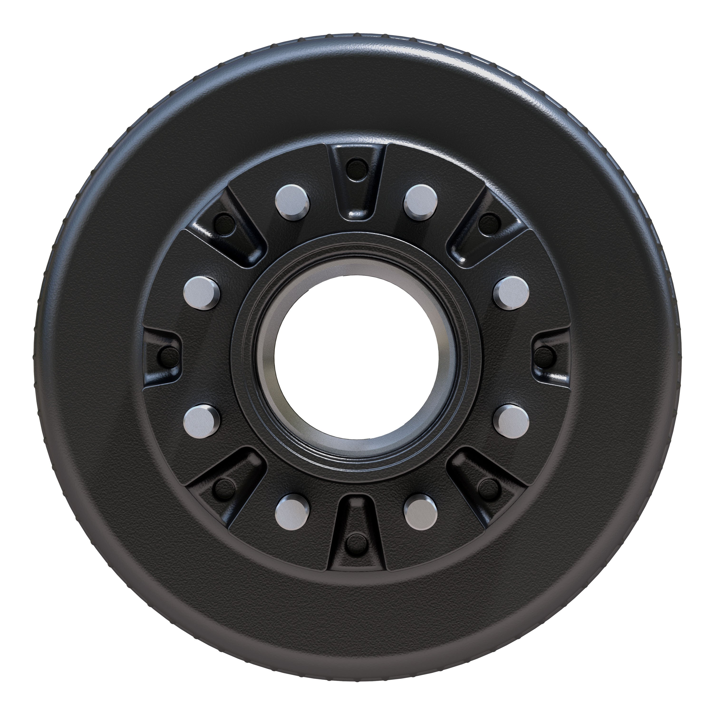 CURT 2025077683 Lippert ABS 12-1/4" Black Brake Hub Assembly, 12K-lb Axles, 8 on 6-1/2" Bolt Pattern, 5/8" Studs thumbnail 2