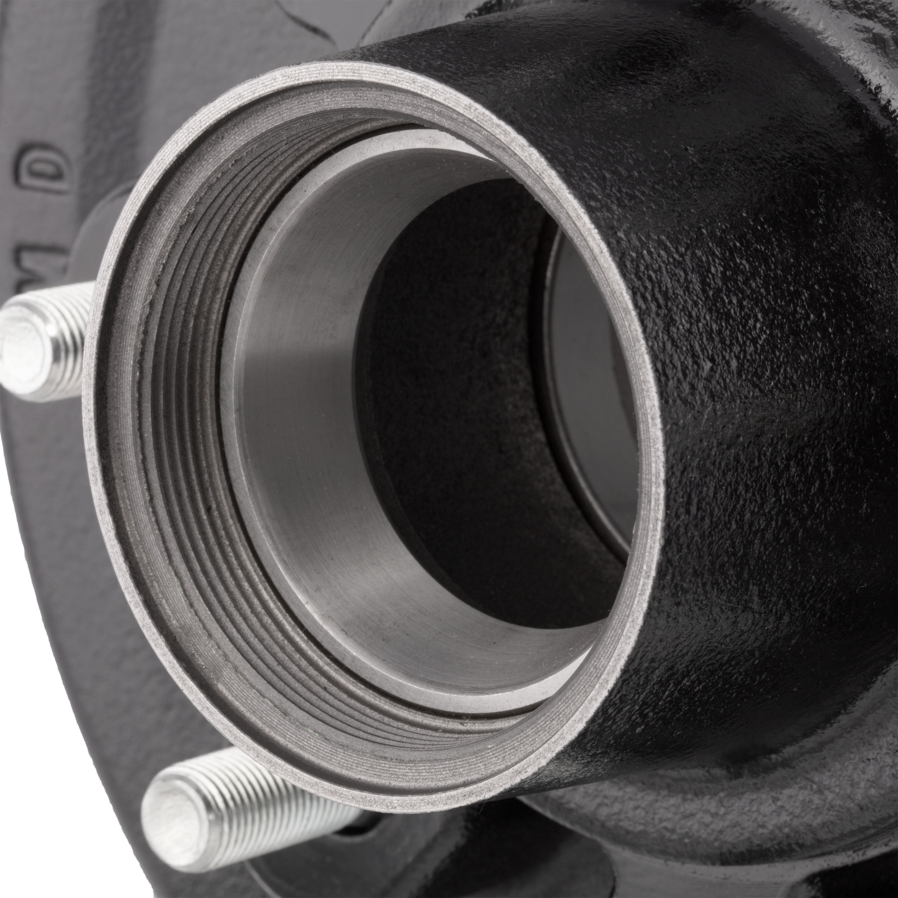 Lippert 8,000-lb. ABS 12" Black Hybrid Threaded Brake Hub Assembly, 8 on 6-1/2" Bolt Pattern, 9/16" Studs - 2025077674 thumbnail 4