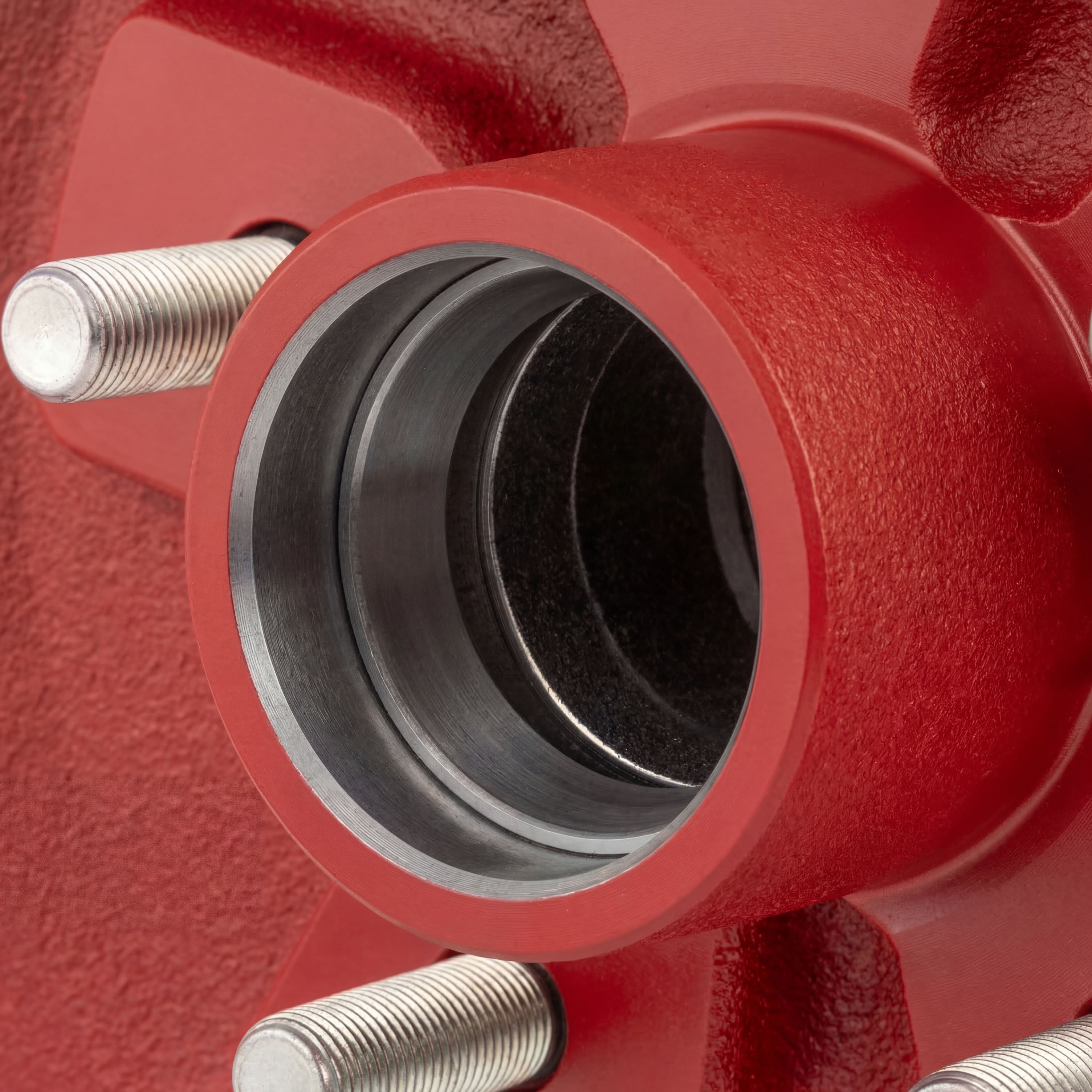 Lippert 2025077653 ABS 10" Red Brake Hub, 3,500-lb. Axle, 5 on 4-1/2" Bolt Pattern, 1/2" Stud, Races & Wheel Studs Included thumbnail 4