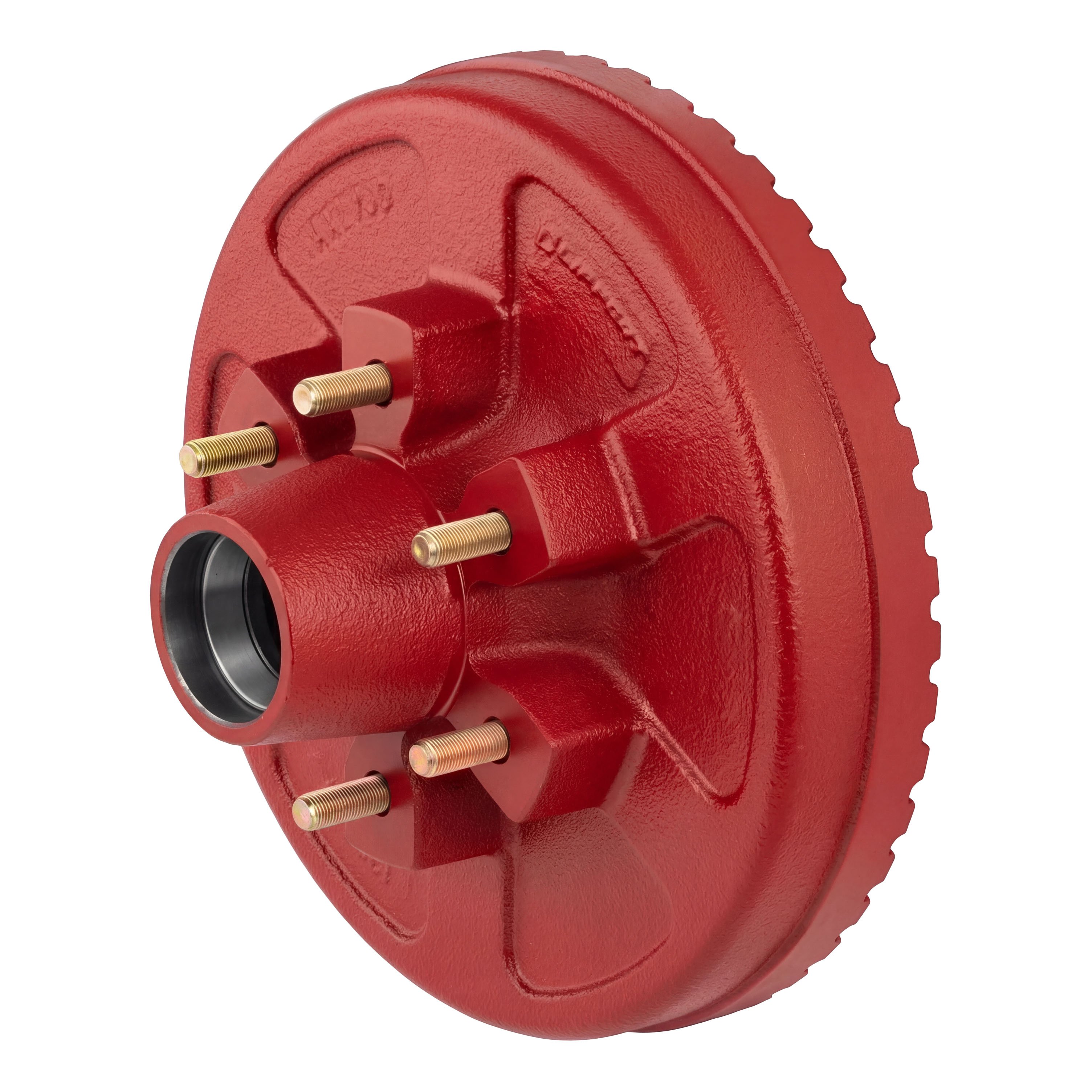 Lippert 2025077663 ABS 12" Red Brake Hub, 6,000-lb. Axles, 6 on 5-1/2" Bolt Pattern, 1/2" Studs, Races & Wheel Studs Included thumbnail 1