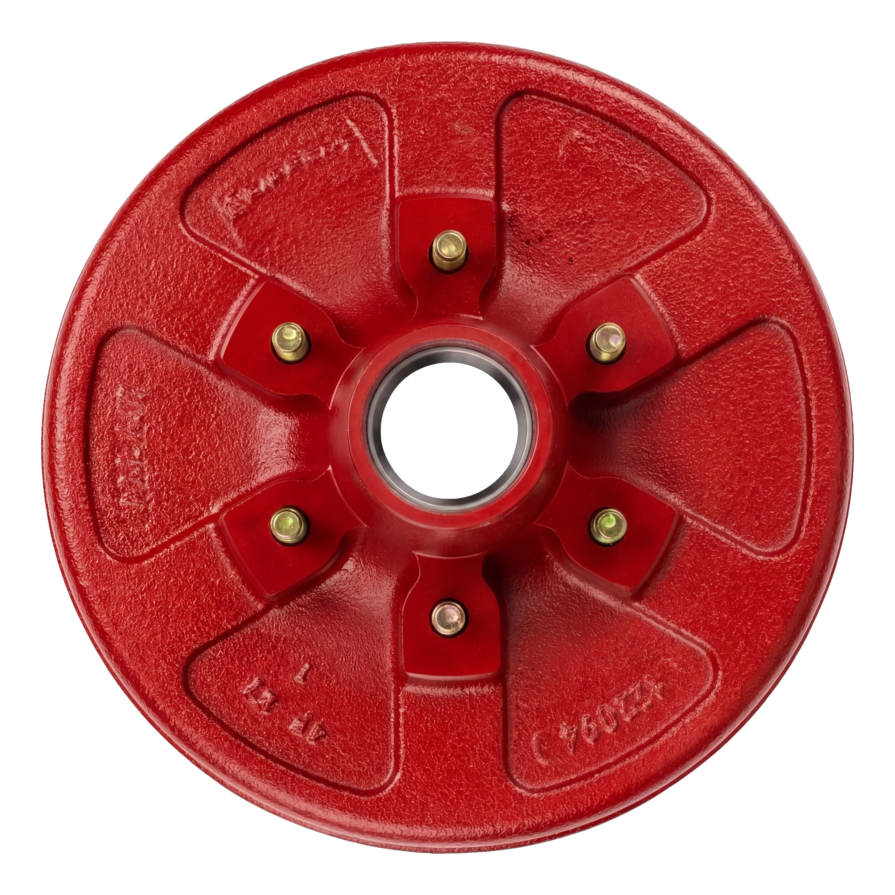Lippert 2025077663 ABS 12" Red Brake Hub, 6,000-lb. Axles, 6 on 5-1/2" Bolt Pattern, 1/2" Studs, Races & Wheel Studs Included thumbnail 2