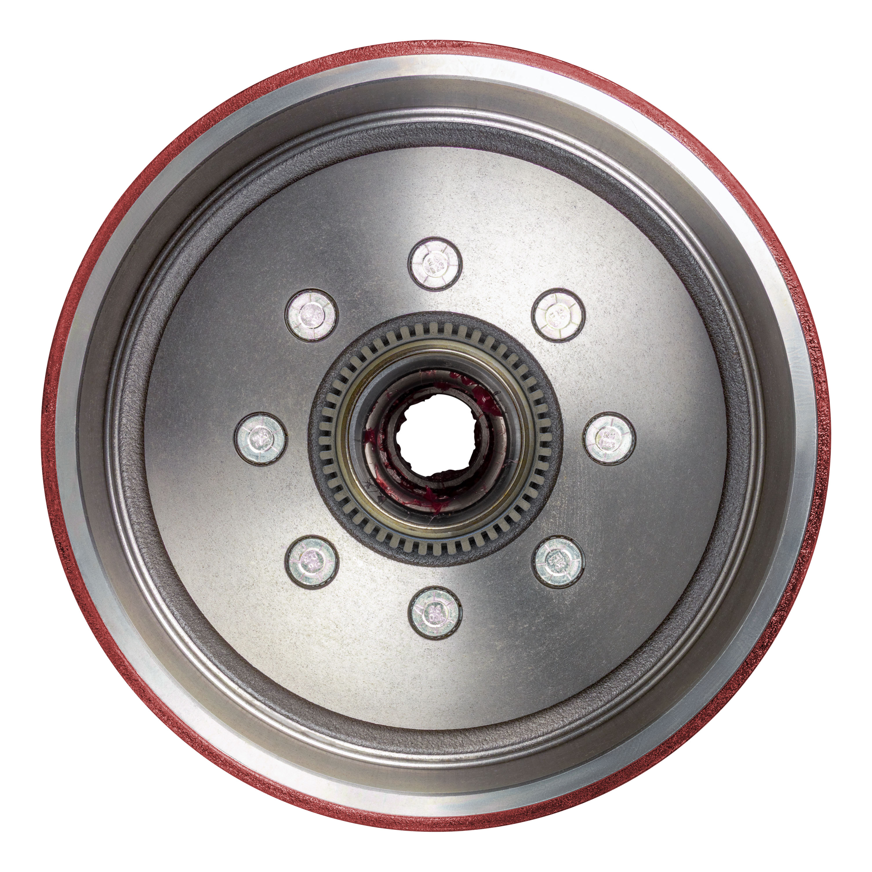 Lippert 8,000-lb. ABS 12-1/4" Red Brake Hub Kit, 8 on 6-1/2" Bolt Pattern, 9/16" Stud, 16-17.5" Wheel - 2025077679 thumbnail 3