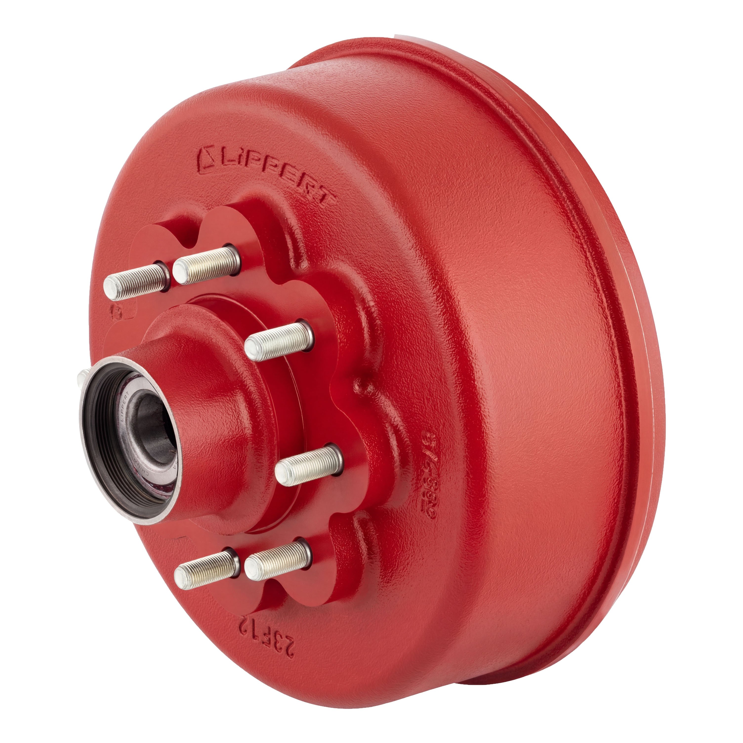 Lippert 8,000-lb. ABS 12-1/4" Red Brake Hub Kit, 8 on 6-1/2" Bolt Pattern, 9/16" Stud, 16-17.5" Wheel - 2025077679 thumbnail 6
