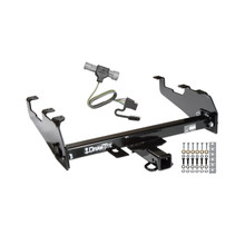 1987-1993 Ford F-150 w/Deep Drop Bumper Draw-tite Class 3 Trailer Hitch, 2 Inch Square Receiver Bundle w/ Plug-n-Play T-One Wiring Harness