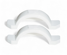 Set of 2, Fulton 12 in. Top & Side Step White Trailer Fender 008572