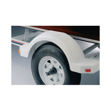 Set of 2, Fulton 12 in. Top & Side Step White Trailer Fender 008572