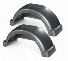 Set of 2, Fulton 13 in. Top Step Silver Trailer Fender 008563