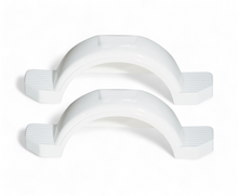 Set of 2, Fulton 13 in. Top & Side Step White Trailer Fender 008573
