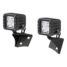 ARIES 1501304 LED Lights for Jeep Wrangler JK, Windshield Brackets, 2-Inch, 2,200-Lumen Spot Beams