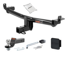 15 - 18 Audi Q3 Quattro 2in. CURT Trailer Hitch + Ball Mount + Cover + Lock Kit HWA63