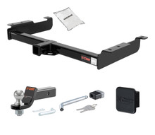 96 - 24 Chevrolet Express 3500 Excluding cutaway models 2in. CURT Trailer Hitch + Ball Mount + Cover + Lock Kit HWA354