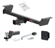 16 - 22 Lexus RX350 Excluding F Sport 2in. CURT Trailer Hitch + Ball Mount + Cover + Lock Kit HWA1701