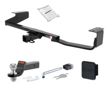 07 - 10 KIA Sedona 114" WB 2in. CURT Trailer Hitch + Ball Mount + Cover + Lock Kit HWA1618