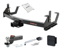 Trailer Hitch + Drawbar + Lock + Cover Bundles for 2017 Chevrolet Silverado 3500 HD
