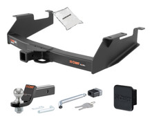 Trailer Hitch + Drawbar + Lock + Cover Bundles for 2005 Chevrolet Silverado 3500