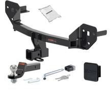 Trailer Hitch + Drawbar + Lock + Cover Bundles for 2022 Subaru Outback