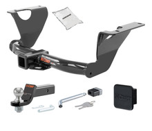 15 - 19 Subaru Legacy Sedan 2in. CURT Trailer Hitch + Ball Mount + Cover + Lock Kit HWA2297