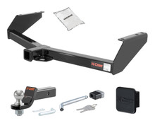 99 - 03 Dodge Van (full size) Excluding factory step bumper 2in. CURT Trailer Hitch + Ball Mount + Cover + Lock Kit HWA774