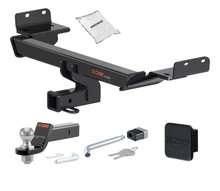 17 - 17 JEEP Compass Built in Mexico 2in. CURT Trailer Hitch + Ball Mount + Cover + Lock Kit HWA1543