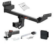15 - 24 Ford Edge 2in. CURT Trailer Hitch + Ball Mount + Cover + Lock Kit HWA808