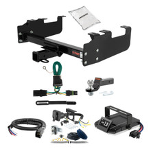 88-99 Chevrolet K1500 With 10" step bumper 2 CURT Trailer Hitch + Assure Proportional Brake Controller Kit HBCW371