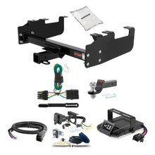 88-99 Chevrolet K1500 With roll pan bumper 2 CURT Trailer Hitch + Assure Proportional Brake Controller Kit HBCW370