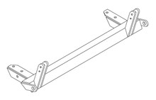 BlueOx Tow Bar Base Plate, Front Mount, RV Flat Towing for Select, NISSAN PICKUP (4WD) E13