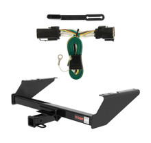 1997 - 1999 Ford F-250LD New body, excluding 20" spare tire Curt 2", Class 3 Trailer Tow Hitch + 4-flat Wiring Kit 13038-2