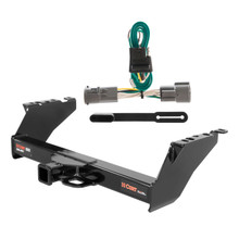 73 - 99 Ford F-250 Old body, excluding 10" drop bumper and 73 - 79 crew cab Curt 2", Class 5 Trailer Tow Hitch + 4-flat Wiring Kit 15300-4