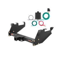 85 - 87 GMC C2500 With 10" step bumper Curt 2", Class 5 Trailer Tow Hitch + 4-flat Wiring Kit 15317